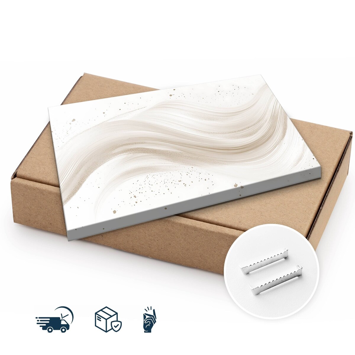 Obraz Canvas Do Sypialni Abstrakcja Fala Mural Styl Nowoczesny 120x80cm