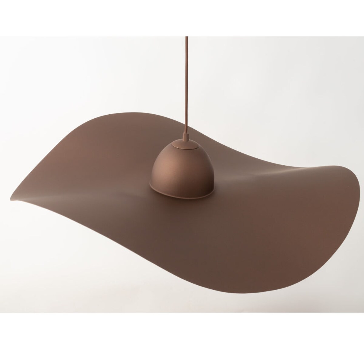 Lampa wisząca nad łóżko KAPELLO zwis kapelusz metalowy brązowy