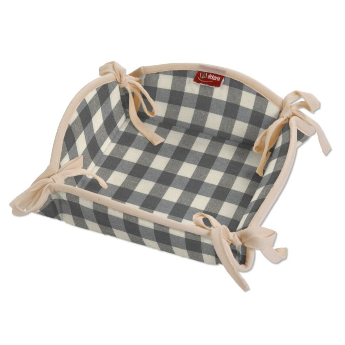 Koszyk, szaro-biała kratka (1,5x1,5cm), 20 x 20 cm, Quadro