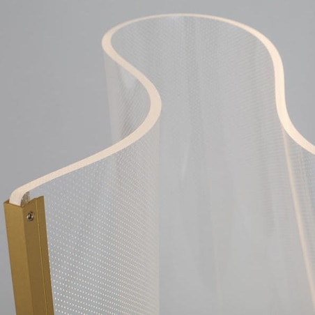 Podłogowa LAMPA stojąca CALI LE41370 LED 31W Luces Exclusivas modernistyczna OPRAWA metalowa z efektem falującego materiau złota