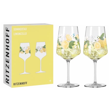 Ritzenhoff Zestaw 2 szt. kieliszków do aperitif koktajli soków kryształ Sommertau Limoncello ilustrator H. Symonovych