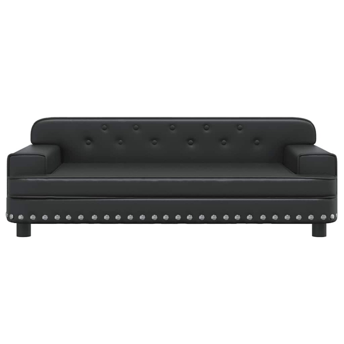 vidaXL Sofa dla dzieci, czarna, 90x53x30 cm, sztuczna skóra