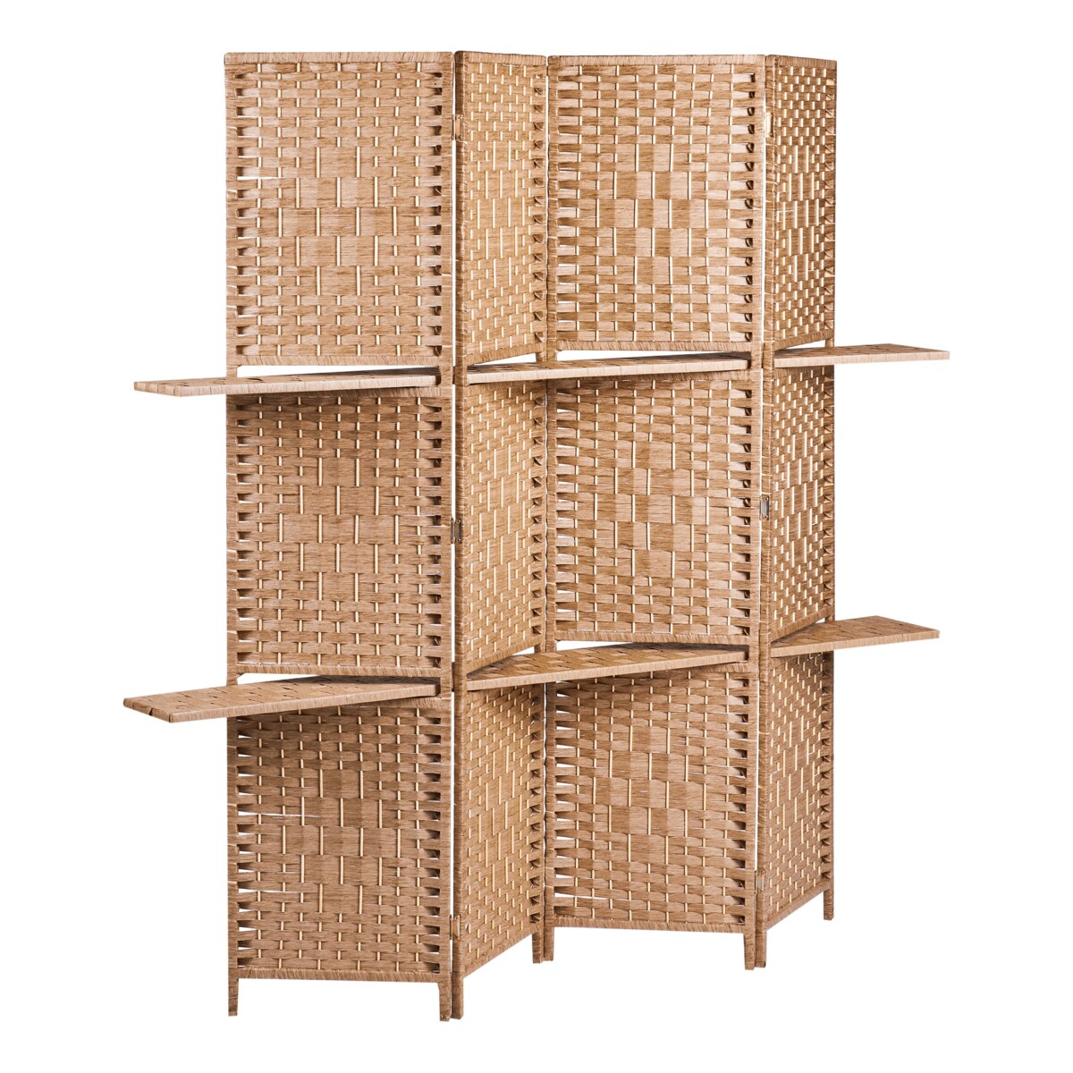 Parawan TRAFOI 170 x 158 cm Jasne drewno Drewno