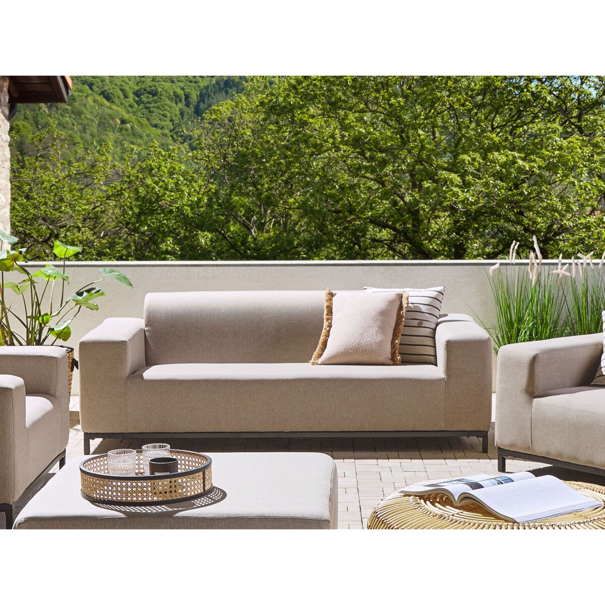 Sofa ogrodowa dla 2 osób ROVIGO Beżowy