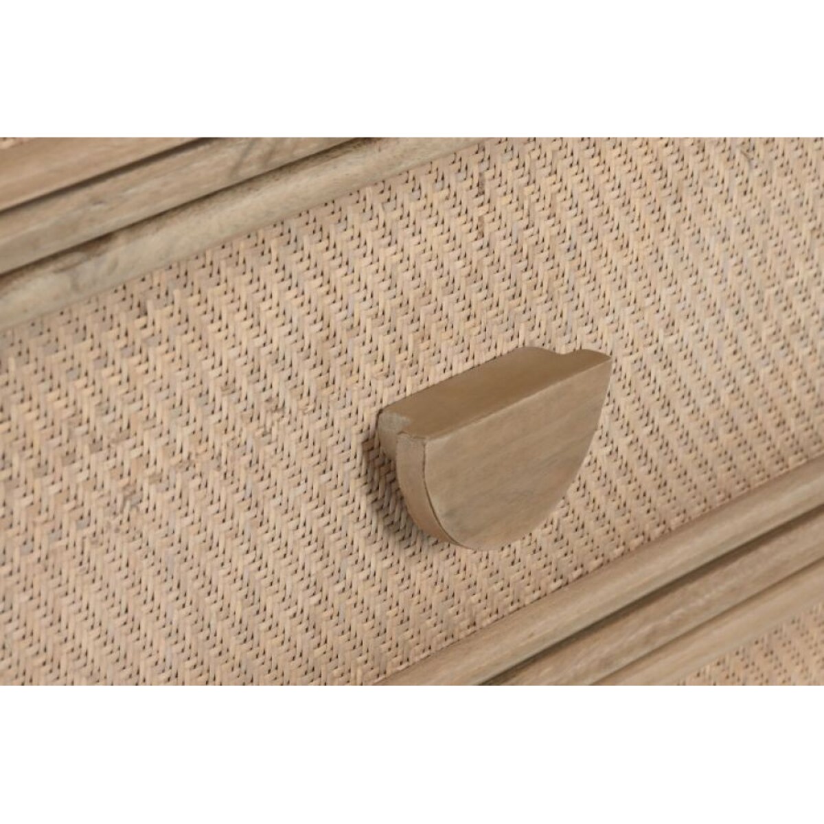 Komoda drewniano-rattanowa 88x160x42 cm VIVI - II z szufladami