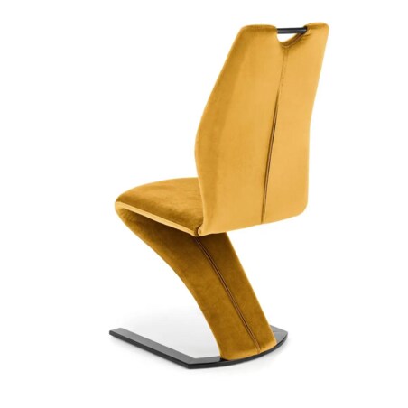 Krzesło tapicerowane K442 VELVET musztardowy