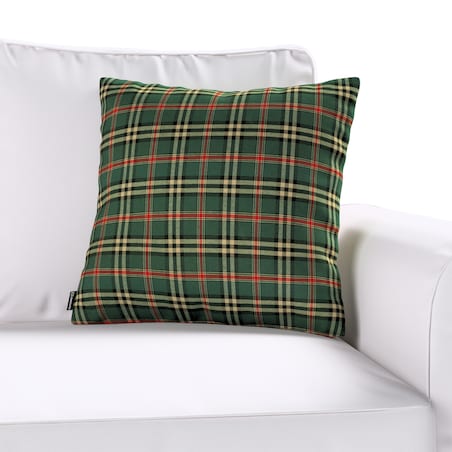 Poszewka Kinga na poduszkę 50x50 zielono-czerwona kratka