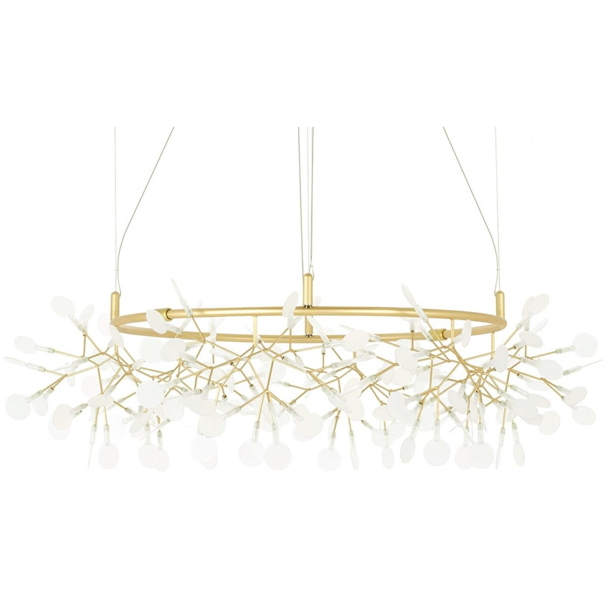 Lampa wisząca Flora MSE010100212 okrągła LED 32,4W złota