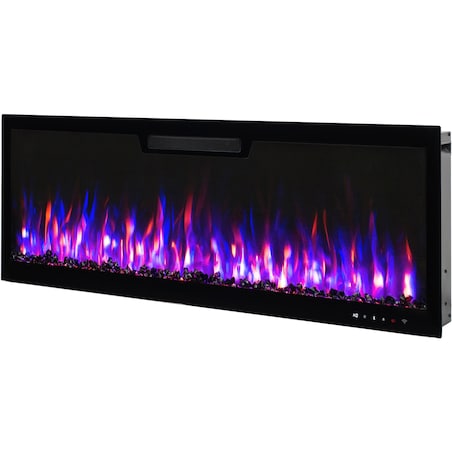 Kominek elektryczny AFLAMO Elite 153 - ścienny i do zabudowy - 153x46x13 cm - kominek LED z funkcją grzania 750/1500 W