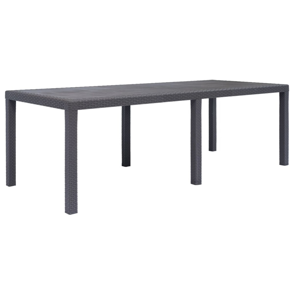vidaXL Stół ogrodowy, 220x90x72 cm, plastikowy, brązowy
