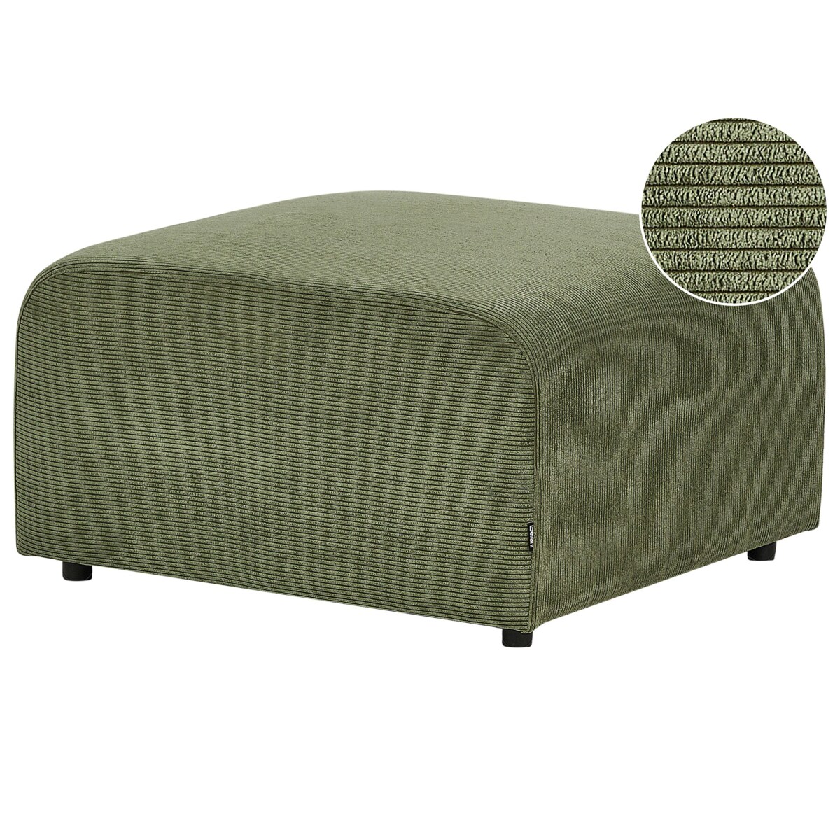 Otomana sztruksowa zielona FALSTERBO