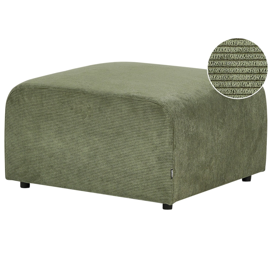 Otomana sztruksowa zielona FALSTERBO