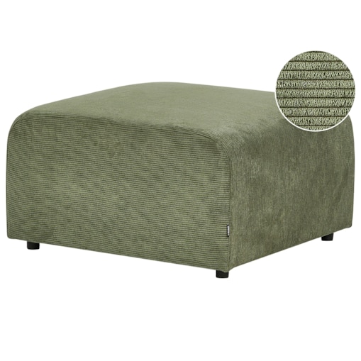 Otomana sztruksowa zielona FALSTERBO