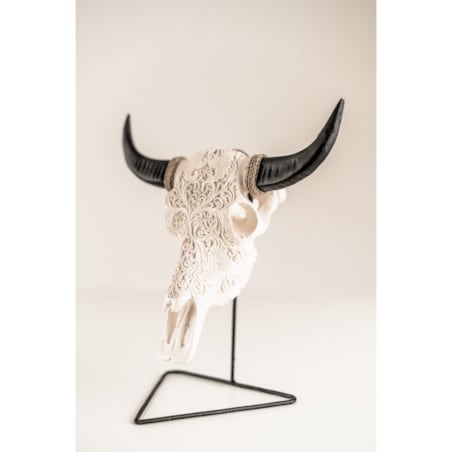 DEKORACJA GŁOWA BYKA BIAŁA S