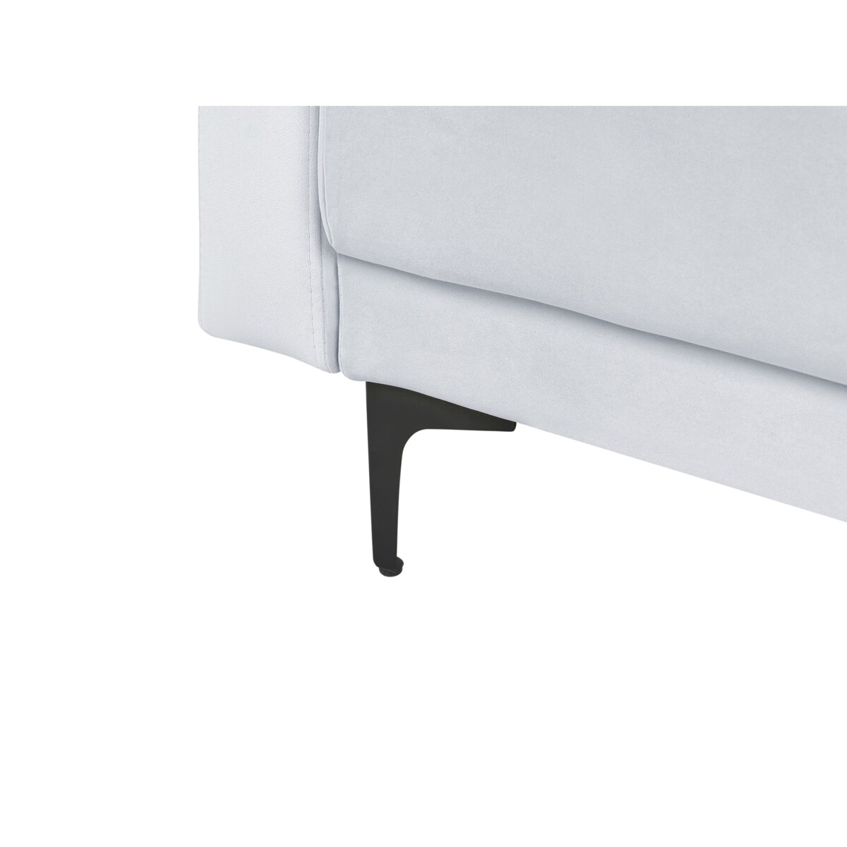 Szezlong welurowy jasnoszary ABERDEEN