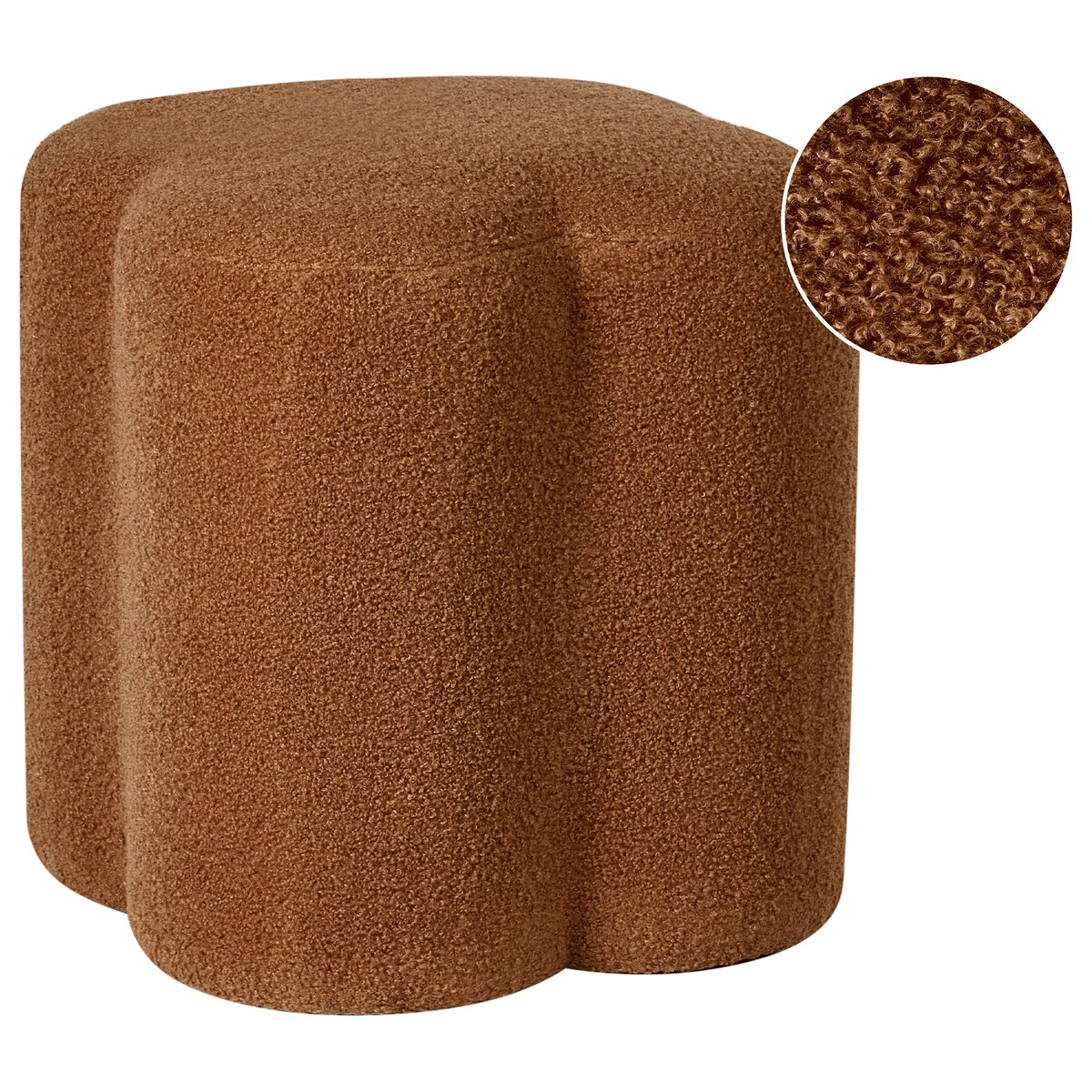Puf MANCOS Boucle Złoty brąz