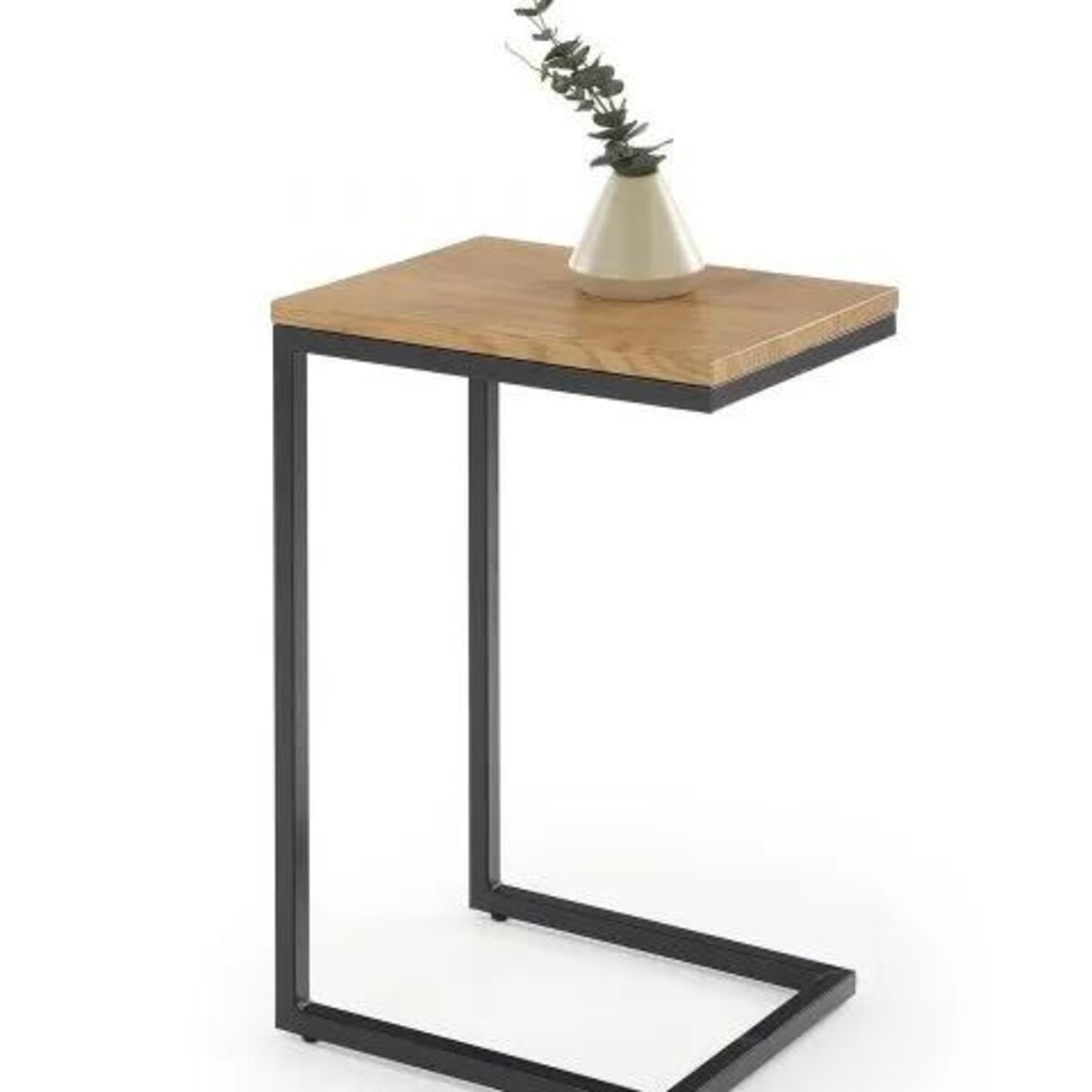 Ława NISA 60x40 dąb złoty/czarna