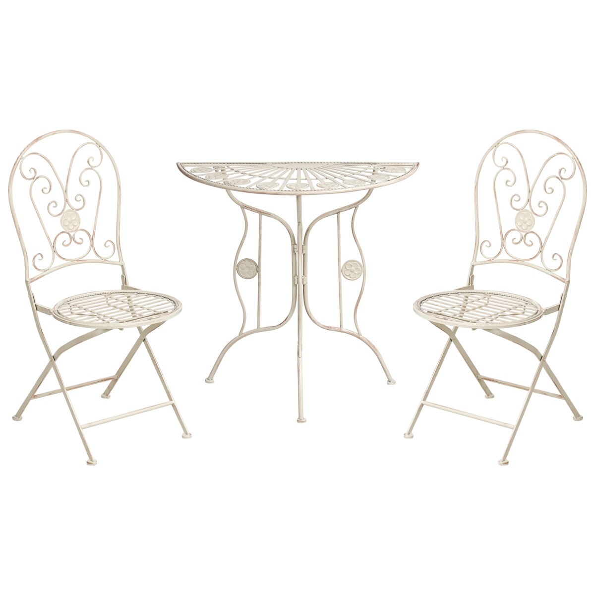 Zestaw mebli balkonowych COGGIA Metal Jasnobeżowy