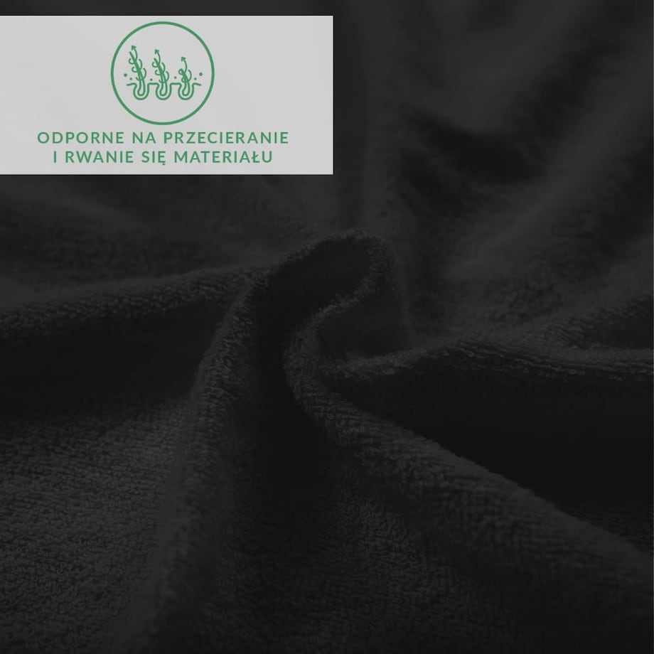Prześcieradło frotte z gumką 120x200 kolor czarny