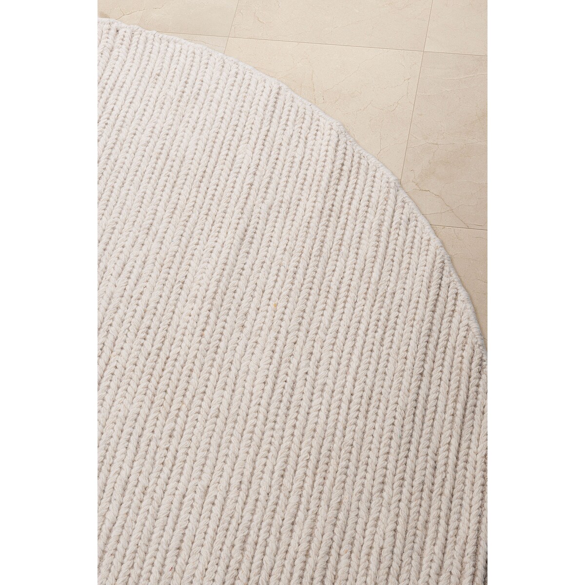 Dywan FIR Wool koło - Kształt: Okrągły, Okrągły: ø160 cm, Kolor: Ivory