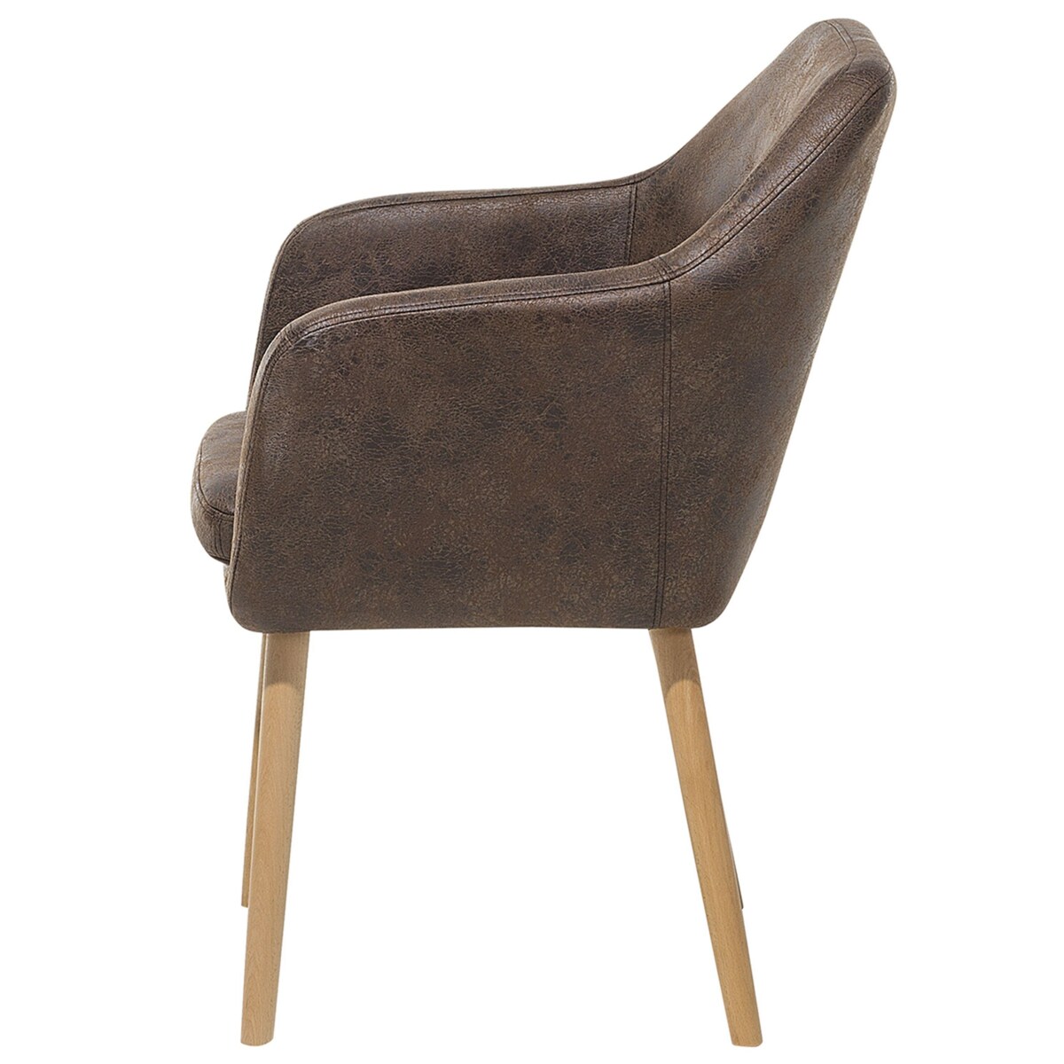 Krzesło do jadalni YORKVILLE Ekoskóra Ciemnobrązowy