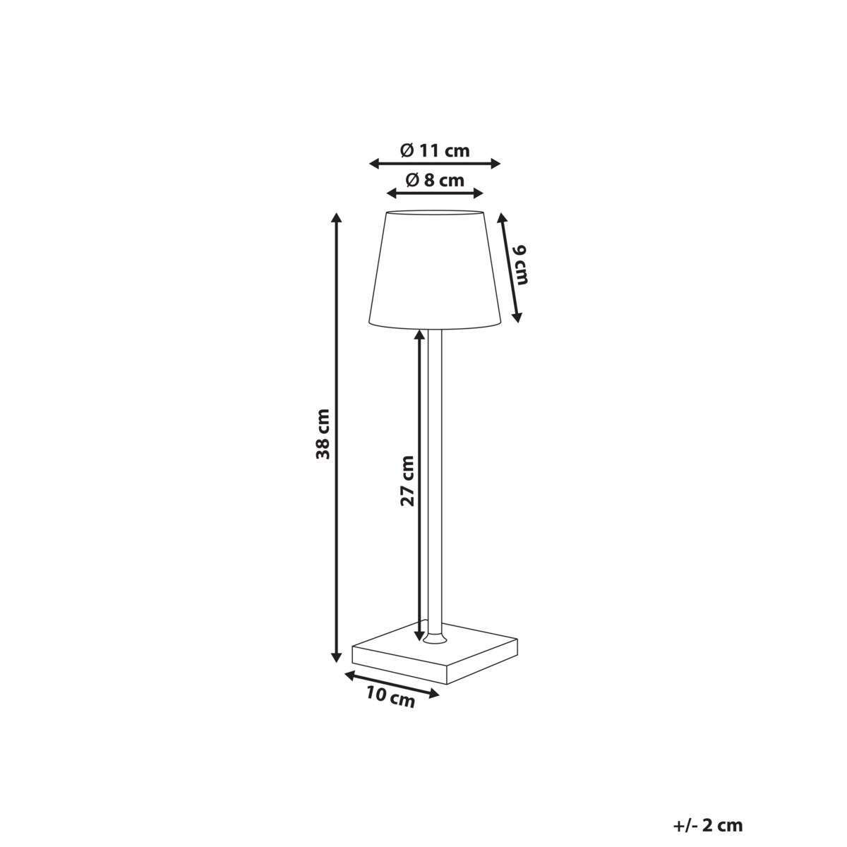 Bezprzewodowa lampa stołowa LED BACEIRO Ze ściemniaczem Metal Brązowy