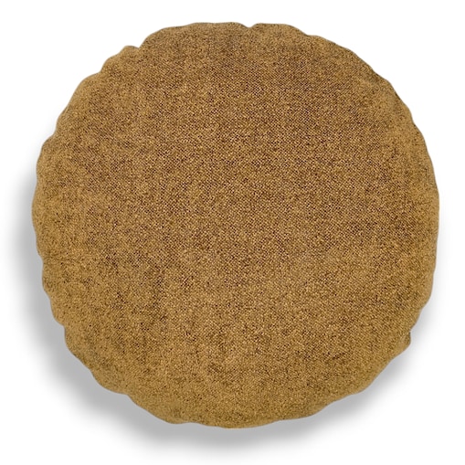 Okrągła musztardowa poduszka dekoracyjna 45 cm Ronda