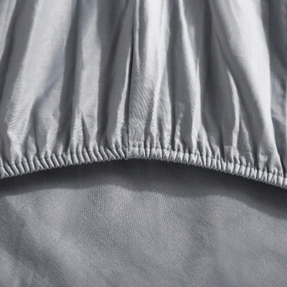 Prześcieradło Satynowe Z Gumką 160X200 + 30 Cm J. Szary