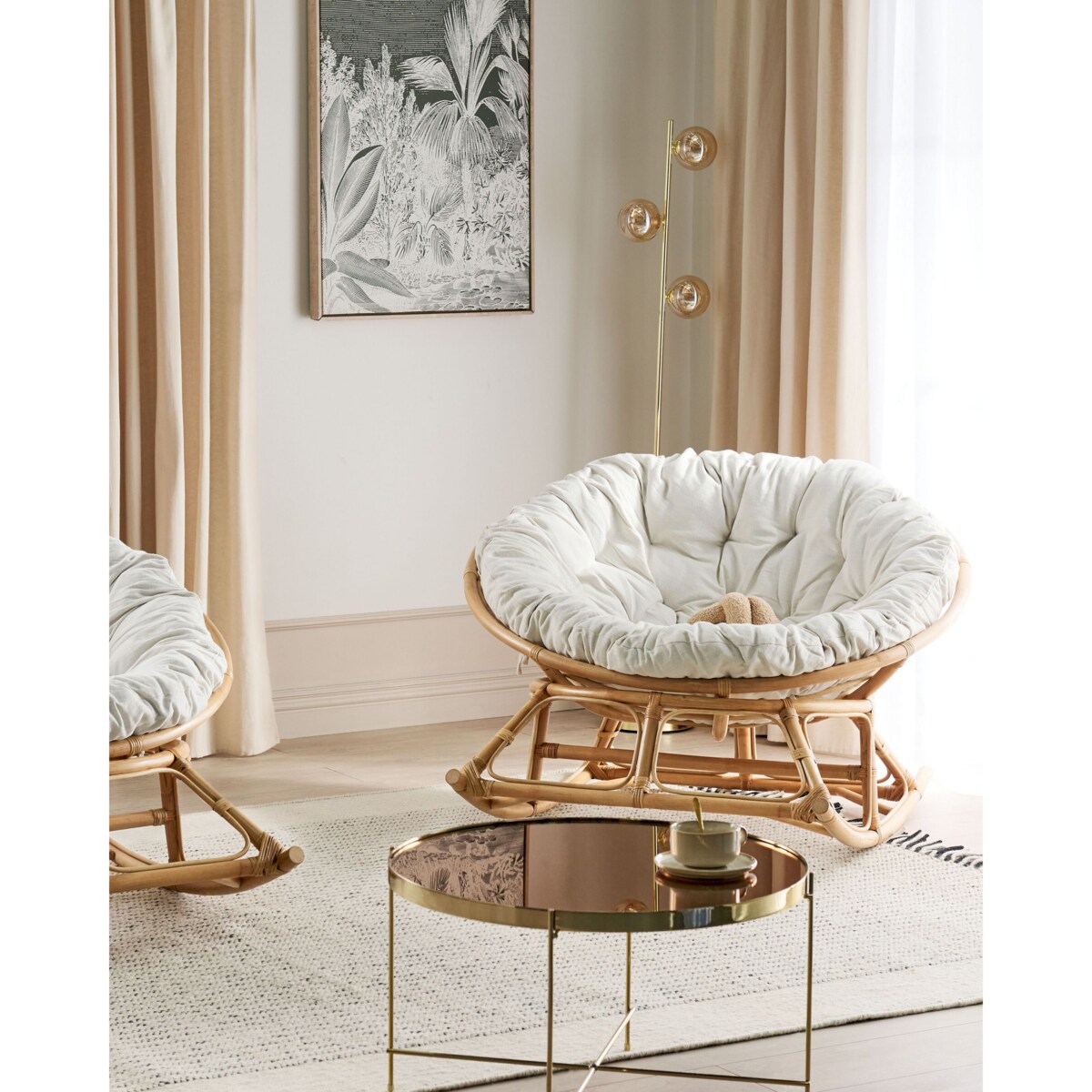 Krzesło ogrodowe Rattan Jasnobeżowy ORVIETO