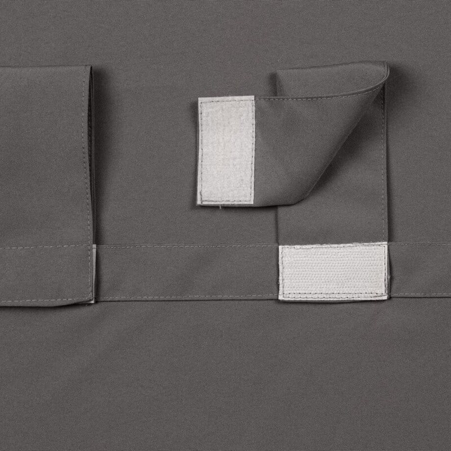 Zasłona Ogrodowa Tarasowa Wodoodporna na Szelkach 155 x 200 Ciemnoszara