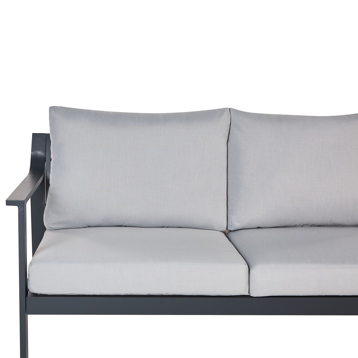 Sofa ogrodowa dla 3 osób KIATO Metal Jasnoszary