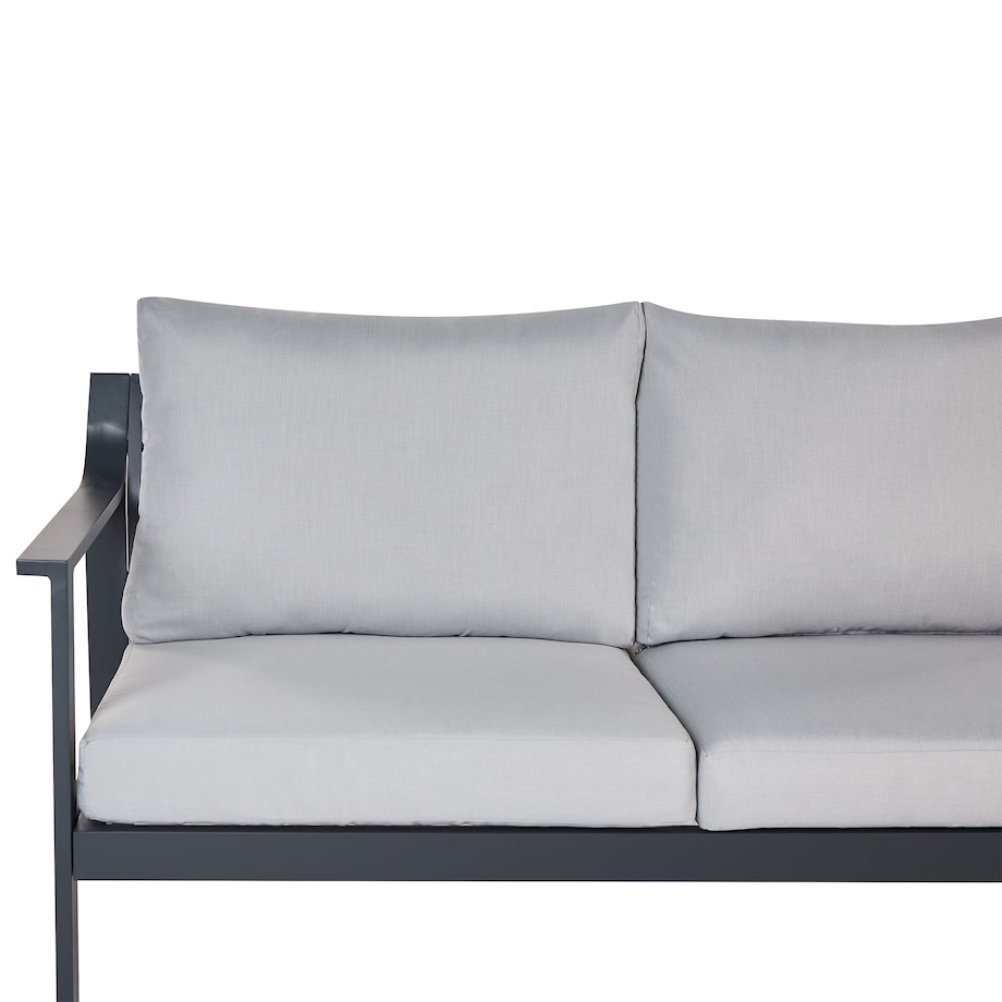 Sofa ogrodowa dla 3 osób KIATO Metal Jasnoszary