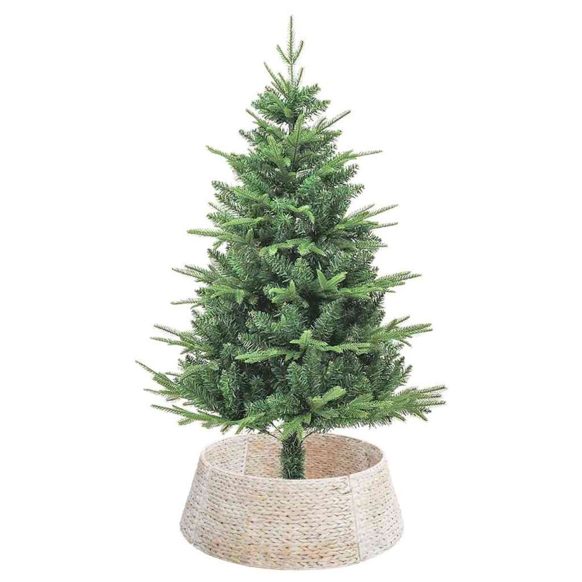 vidaXL Kołnierz do Choinki Biały 75 x 75 x 25 cm Hiacynt wodny