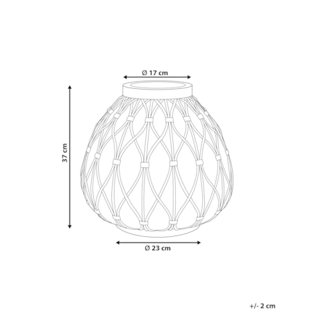 Wazon na kwiaty DOMOKOS Tlenek magnezu 38 cm Jasnobrązowy