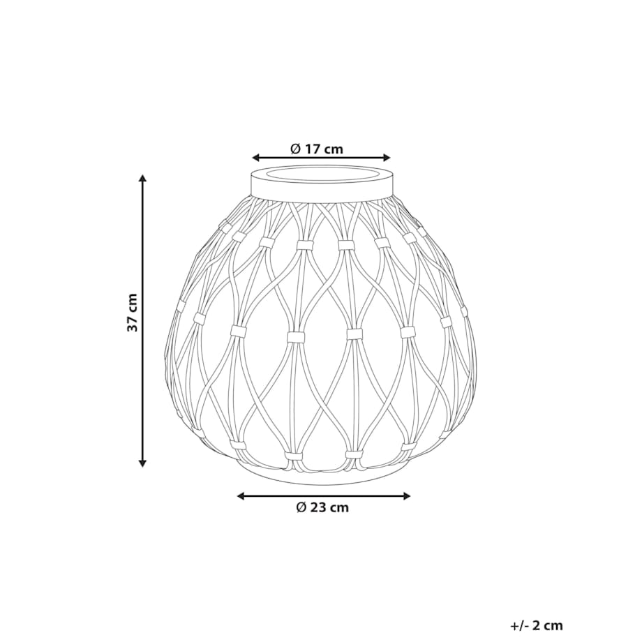 Wazon na kwiaty DOMOKOS Tlenek magnezu 38 cm Jasnobrązowy