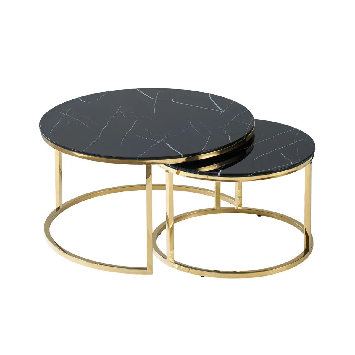 Ława MUSE czarny marmur/złota