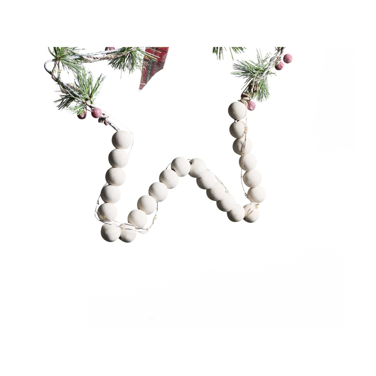 Zestaw 3 dekoracji wiszących LED KALLAVESI Gwiazda 25/30/35 cm Biały