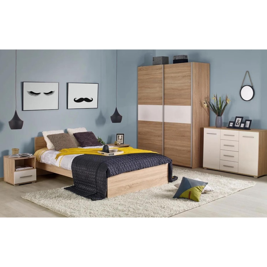 Łóżko pojedyncze Lima 120x200 dąb sonoma