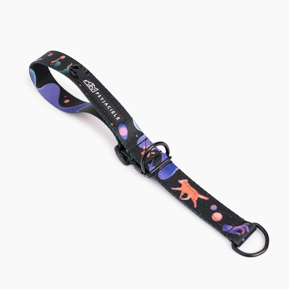 Obroża półzaciskowa dla psa lub kota "Psychodelia" - Szerokość taśmy: 25mm, Rozmiar: S