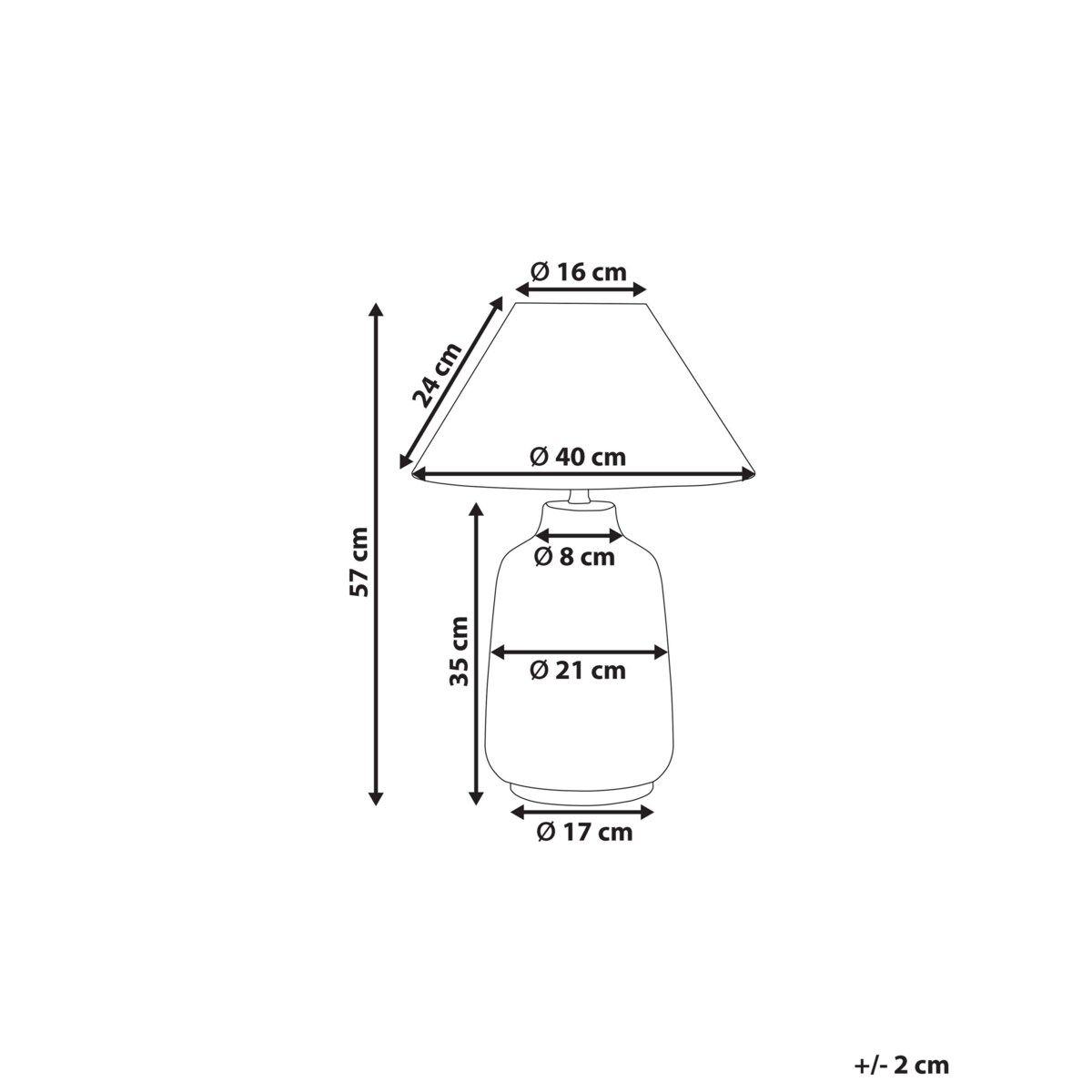 Lampa stołowa ceramiczna zielona CARETA