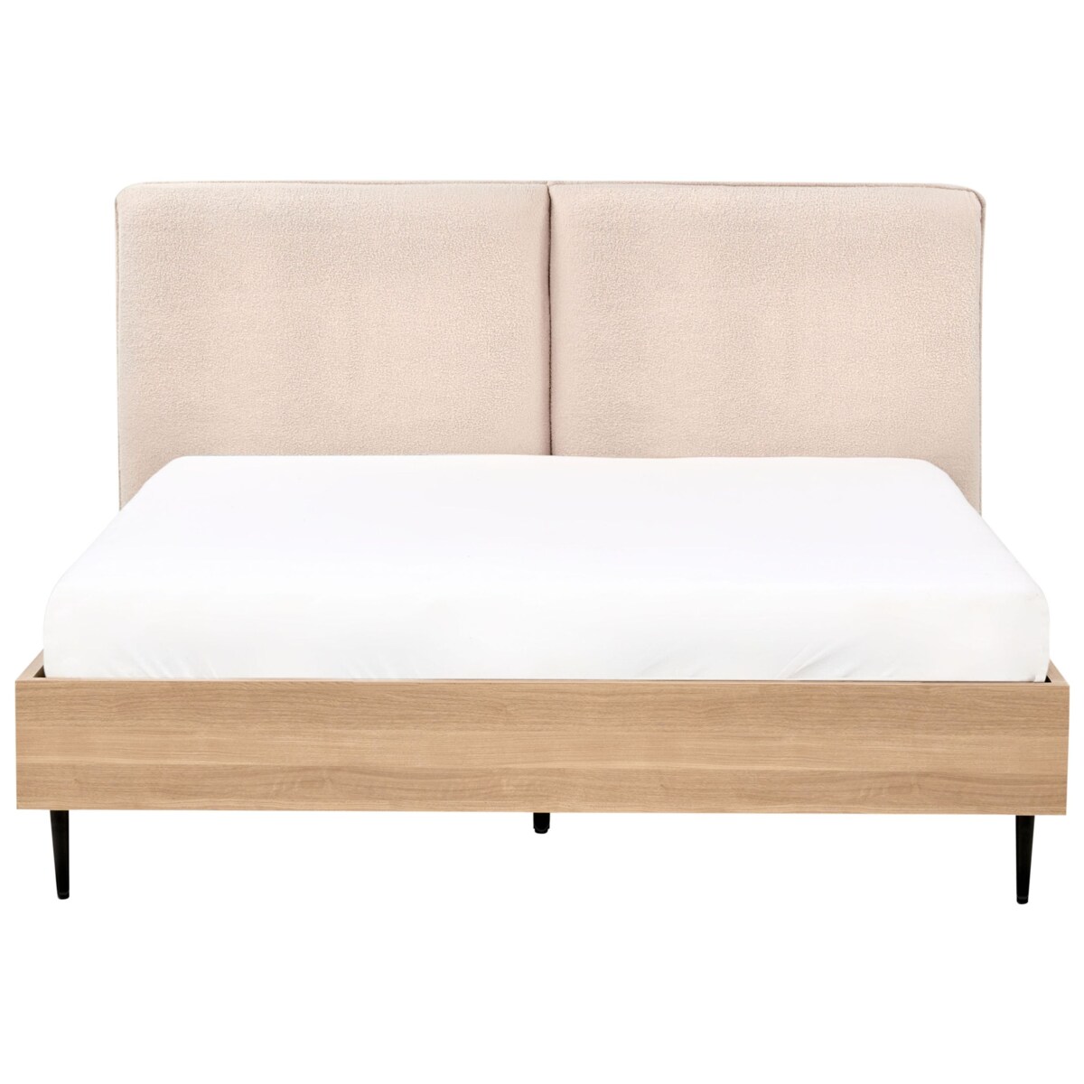 Łóżko Boucle LIMANTON 140 x 200 cm Beżowy