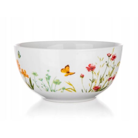 2x MISKA SALATERKA śniadaniowa deserowa 500ml W KWIATY na płatki owsianka