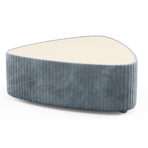 Stolik kawowy tapicerowany MIJA w tkaninie Tilia, grafitowy