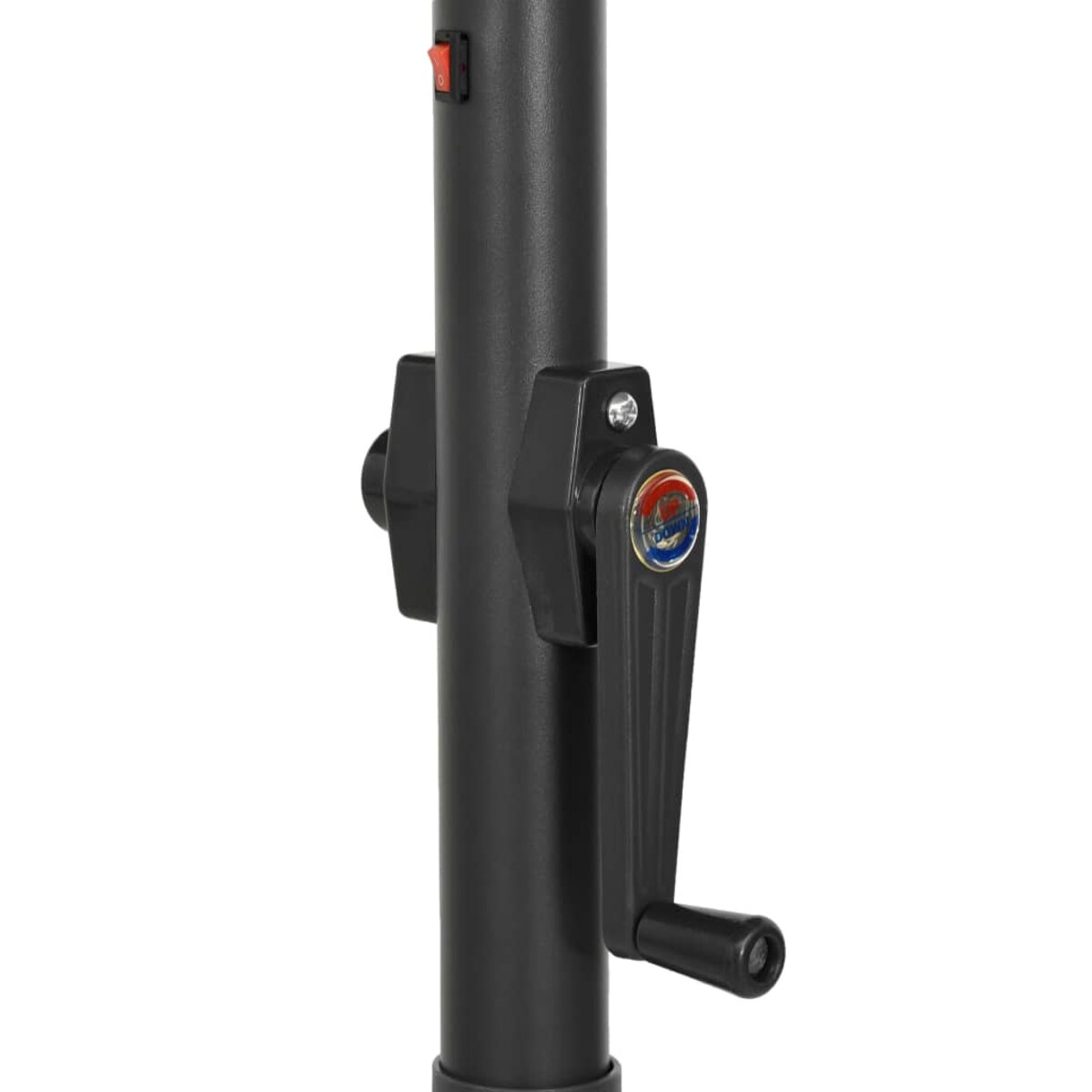 vidaXL Parasol ogrodowy z LED, czarny, 200x211 cm, aluminium