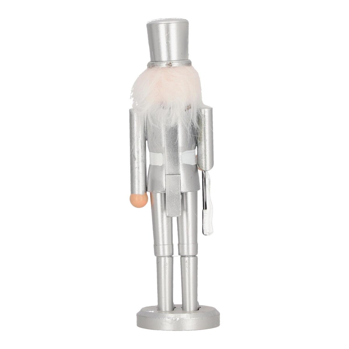 DZIADEK DO ORZECHÓW kapelusz 28cm srebrny FIGURKA