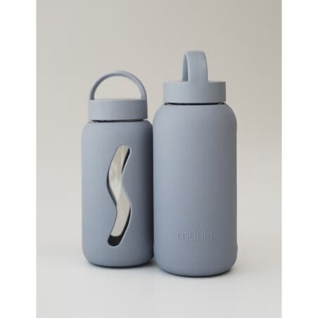 MUUKI MINI BOTTLE szklana butelka na wodę 500 ml, Quantum Ice