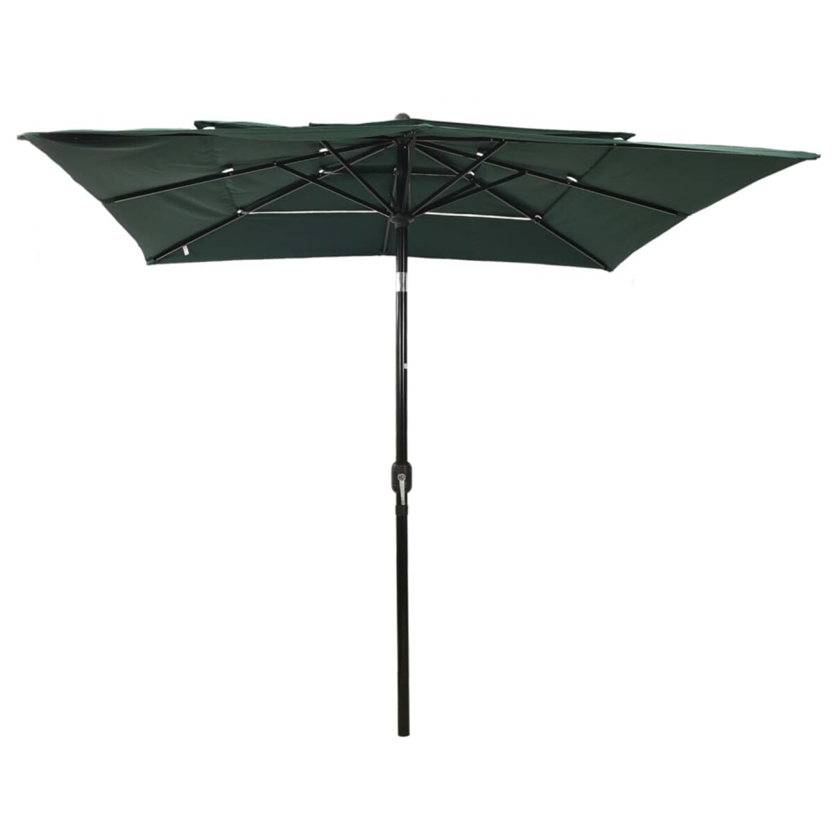 vidaXL 3-poziomowy parasol na aluminiowym słupku, zielony, 2,5x2,5 m