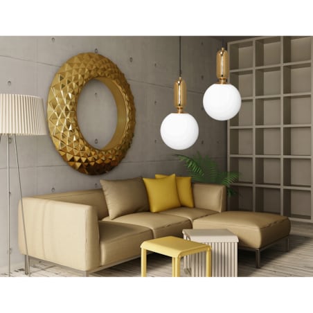 Lampa Sufitowa Nowoczesna Szklana Gold Złota E27