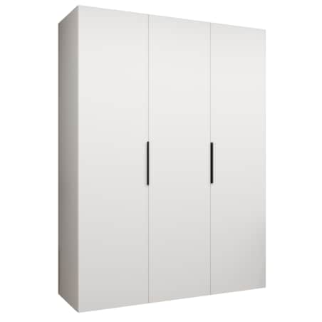 Szafa uchylna otwierana MARBELLA 1 150 wys. 202 cm Biały + u. Czarny
