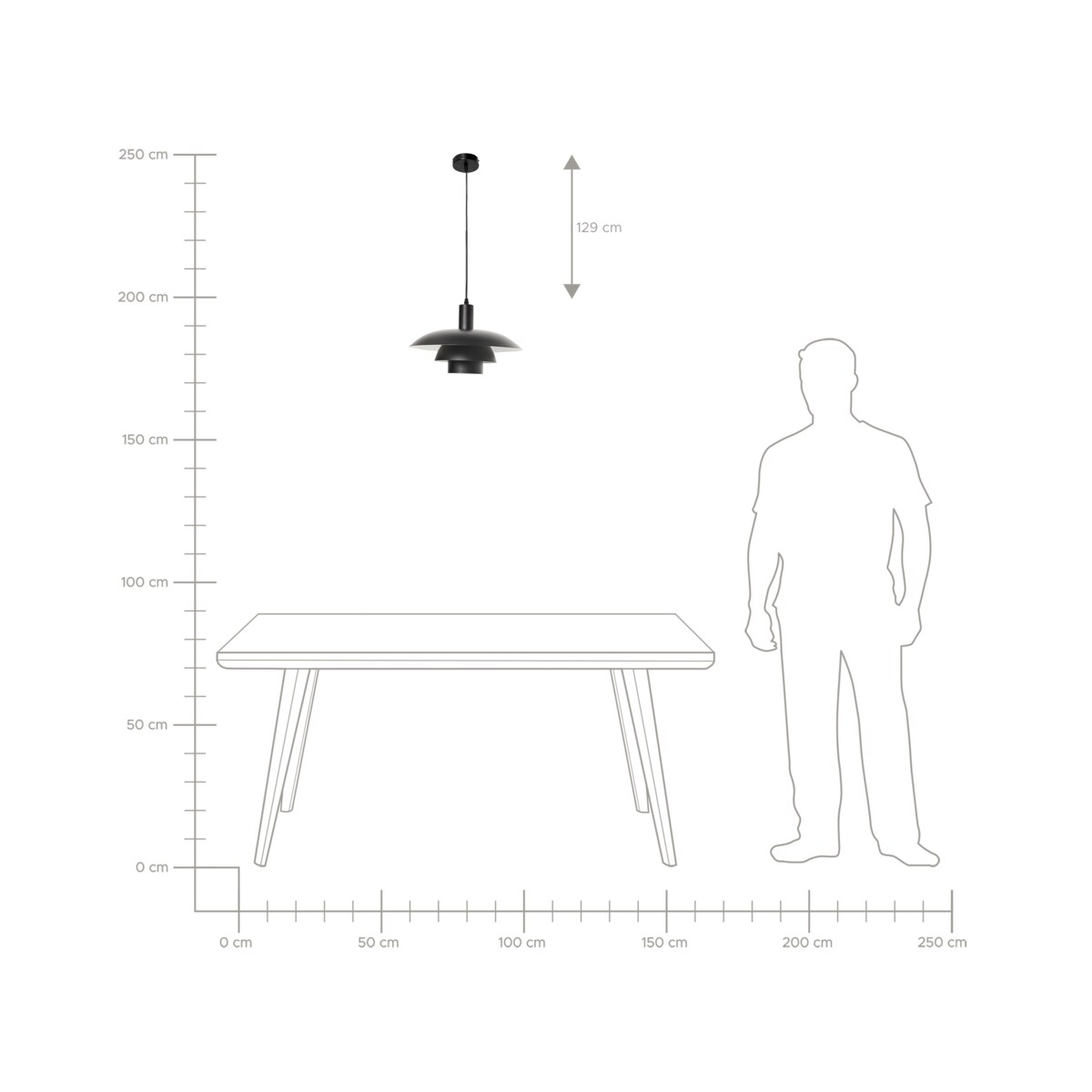Lampa wisząca HILBA Metal Czarny